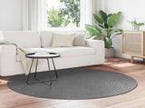 Area Rugs Round HUARTE Anthracite 120 CM Polyester 42022619
