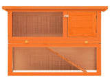 Outdoor Rabbit Hutch Small Animal House Pet Cage 1 Door Wood 170158