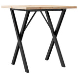 ZNTS Dining Table X-Frame 60x60x75.5 cm Solid Wood Pine and Steel 3282758