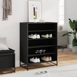 Shoe Cabinet Black 75x38x97.5 cm Engineered Wood and Metal 3300870