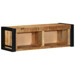 ZNTS TV Cabinet 80x30x25 cm Solid Rough Wood Mango 4015933