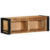 ZNTS TV Cabinet 80x30x25 cm Solid Rough Wood Mango 4015933