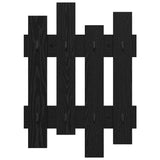 Wall-Mounted Coat Rack Black Oak 60 x 3 x 82 cm Engineered wood 874476