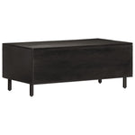 ZNTS Coffee Table Black 100x54x40 cm Solid Wood Mango 356831