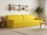 3 Seater Sofa Yellow 220 x 81 x 82 cm Velvet 42041160