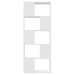 Book Cabinet Room Divider White 60x24x155 cm Engineered Wood 809089