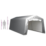 Storage Tent 300x750 cm Steel Grey 3079589