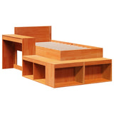 Bed Frame without Mattress Wax Brown 75x190 cm Small Single Solid Wood Pine 3309754