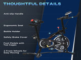 Indoor Stationary Exercise Bike 6kg Flywheel Fitness Cardio Workout Bke Trainer for Home Gym w/ T3398P548516