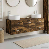 Bathroom Furniture Set 3 pcs Smoked Oak 49.5 x 44.5 x 65.5 cm 3405943