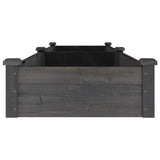 Garden Raised Bed with Liner Grey 240x60x25 cm Solid Wood Fir 364300