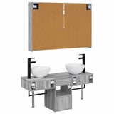 Bathroom Cabinet Set 4 pcs Grey Sonoma Engineered Wood 3406268