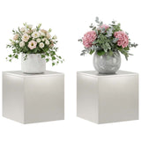 Plant Stand 2 pcs Silver 40 x 40 x 40 cm Steel 8012525