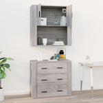 ZNTS Wall Cabinet Grey Sonoma 80x33x80 cm Engineered Wood 816590