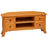 TV Cabinet Natural 100 x 40.5 x 46 cm Solid Mahogany Wood 42009935