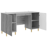 Desk with Shelf Grey Sonoma 142.5 x 50 x 75 cm Engineered Wood 3414600