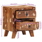 Bedside Cabinet 40x32x46 cm Solid Wood Reclaimed 4104513