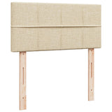 Box Spring Bed with Mattress Cream 100x200 cm Fabric 3285804