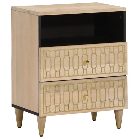 ZNTS Bedside Cabinet 50x33x60 cm Solid Wood Mango 358258