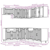 11 Piece Kitchen Cabinet Set "Lucca" White Engineered Wood 3314921