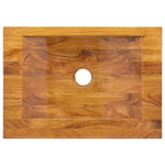 ZNTS Basin Solid Teak Wood 50x35x10 cm 326163