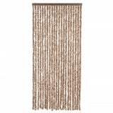 Fly Curtain Beige and Dark Brown 90x200 cm Chenille 377320