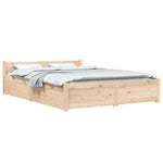 ZNTS 3103559 Bed Frame without Mattress with Drawers 140x200 cm