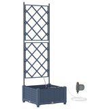 Garden Planter Grey 40 x 40 x 126 cm Plastic 42002871
