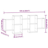 Wall Shelf Artisian Oak 159x18x65 cm Engineered Wood 853217