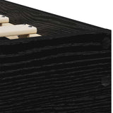 Bed Frame with Headboard Black Oak 75 x 190 cm Engineered Wood 871662