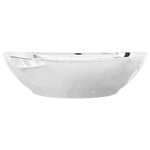 Wash Basin with Overflow 58.5x39x21 cm Ceramic Silver 143475