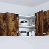 Hanging Cabinet Smoked Oak and White 57 x 57 x 40 cm 884190