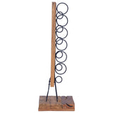 Wine Rack for 6 Bottles 35x35x100 cm Solid Teak Wood 288809