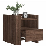 Bedside Cabinet Brown Oak 45x50x50 cm Engineered Wood 848282
