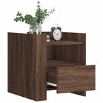 ZNTS Bedside Cabinet Brown Oak 45x50x50 cm Engineered Wood 848282