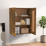 Hanging Wall Cabinet Smoked Oak 69.5x32.5x90 cm 817396