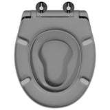 Toilet Seat Grey 47 x 37 x 4 cm Duroplast 42002351