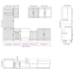 ZNTS 8 Piece Kitchen Cabinet Set Kalmar Sonoma Oak Engineered Wood 3314804