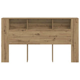 Headboard Cabinet Artisian Oak 180x18.5x102.5 cm Engineered Wood 856885