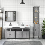 4 Piece Bathroom Cabinet Set Grey Sonoma Engineered Wood 3214748