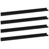 Wall Shelves 4 pcs Black 100x9x3 cm 326670