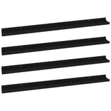 Wall Shelves 4 pcs Black 100x9x3 cm 326670