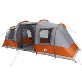 Camping Tent Tunnel 4-Person Grey and Orange Waterproof 4009412