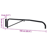 Hose Boom Wall Mounted Black Steel 172487