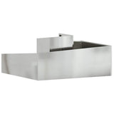 Garden Planter Silver 100 x 100 x 50 cm Galvanised Steel 873590