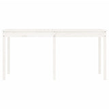 Garden Table White 159.5x82.5x76 cm Solid Wood Pine 823977