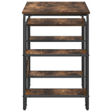 Desk with Storage Smoked Oak 113.5 x 52 x 75.5 cm 8008034