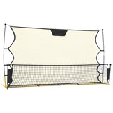 Football Rebounder Net Black and Yellow 183x85x120 cm Polyester 93760