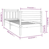 Bed Frame without Mattress Small Single Solid Wood 3100614