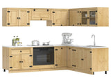 Cabinet with Shelf SKI 8 pcs Honey Brown Solid Pine Wood 3392649